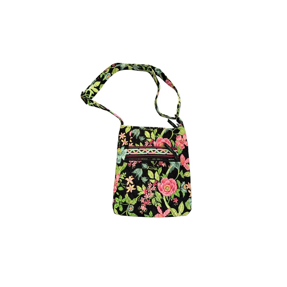 Vera Bradley Vintage Botanica Floral‎ Quilted Cotton Crossbody Hipster Bag